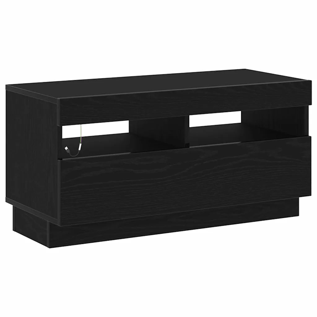 Mobile TV Rovere Nero 80 x 35 x 40 cm Legno multistrato 862566