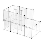 Recinto modulare/box per porcellini d'India 143 x 73 x 93 cm plastica trasparente 12_0005392