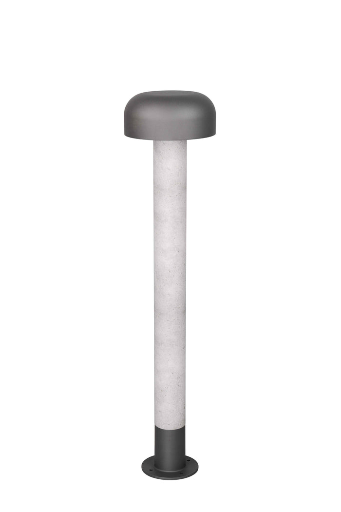 Palo alto da esterno, alluminio, antracite e cemento, H 85 cm, Fraser