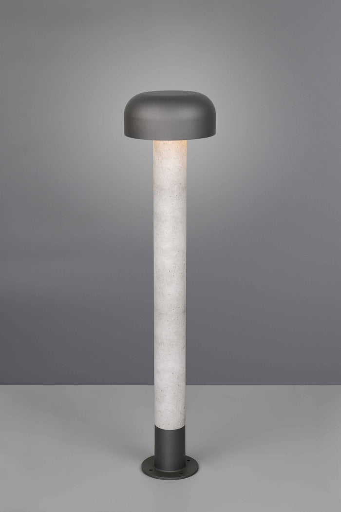 Palo alto da esterno, alluminio, antracite e cemento, H 85 cm, Fraser