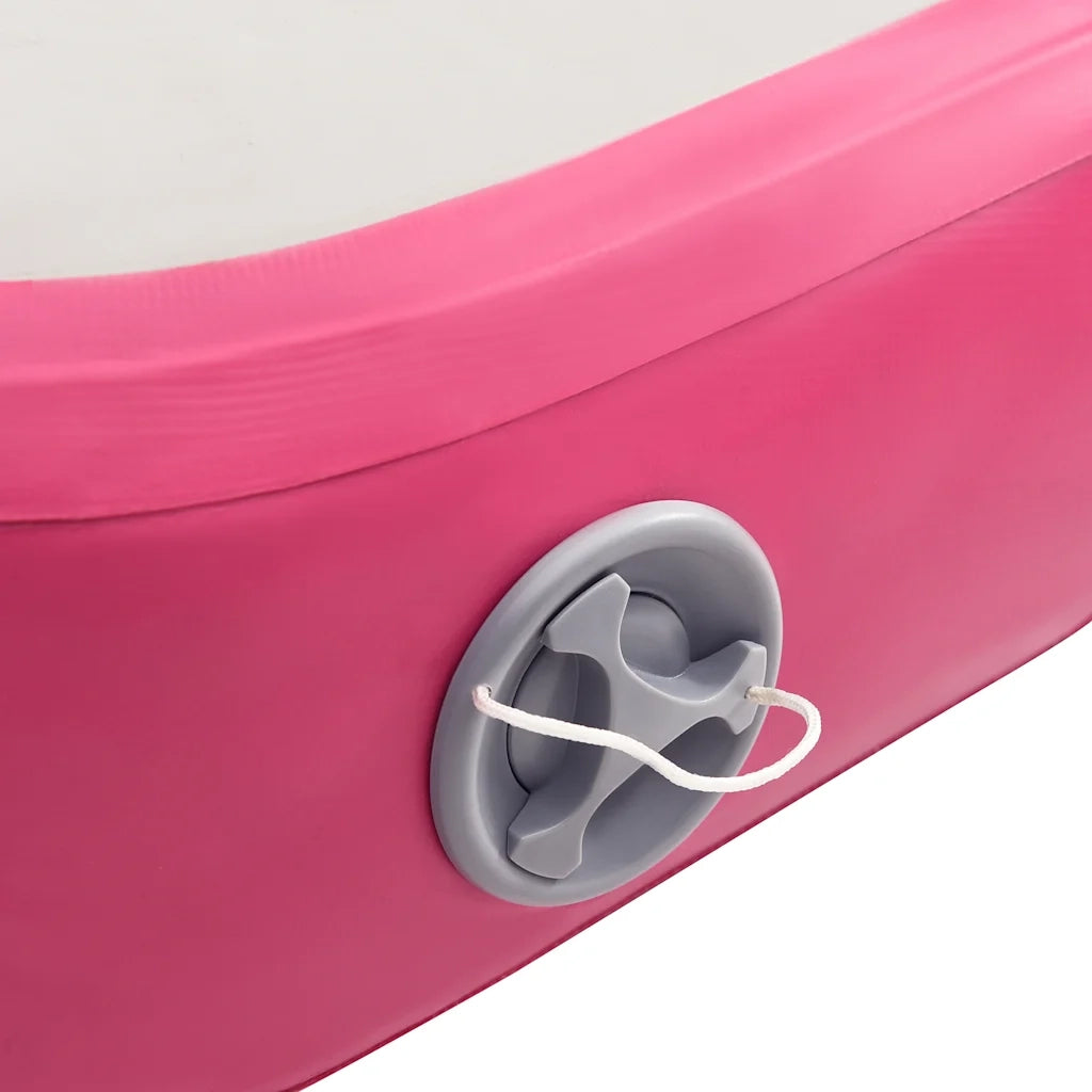 Tappetino Ginnastica Gonfiabile con Pompa 60x100x15 cm PVC Rosa CFW7379806