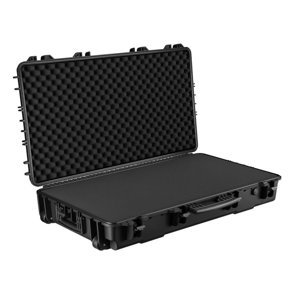 Valigetta porta armi 101,8 x 50,3 x 19 cm, Custodia Trolley per fucili, interno imbottito antiurto