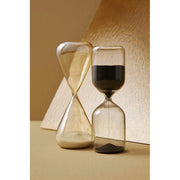 Clessidra in Vetro Decorativa Ambra Bianco Kronos Formato: 29 cm