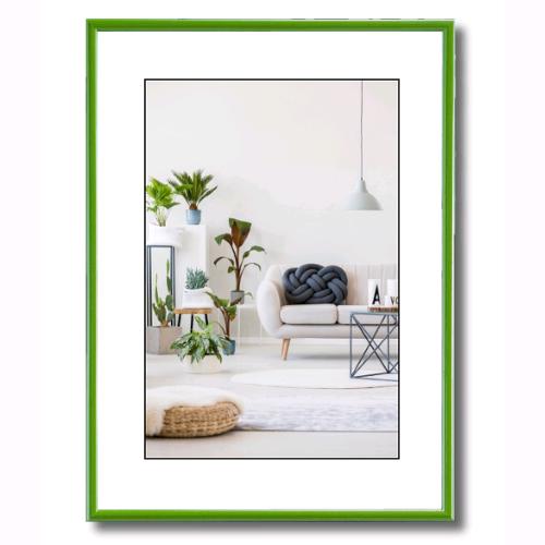 Cornice Foto Stampe Portafoto Quadro Minimal HOOKER PVC Colore VERDE 18x24 cm