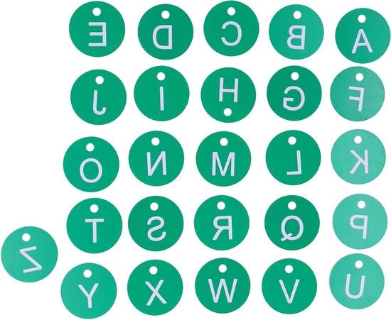 Etichette per polline numerate, alfabeto circolare, etichette per lettere gravi, accessori per apiari, per apiari, per allevamento, per giardinaggio (orto) - 26 pezzi.