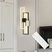 Applique Lampada da parete per interni luce muro a LED 23W moderna dimmerabile con telecomando cambia 3 tonalita luce bianca
