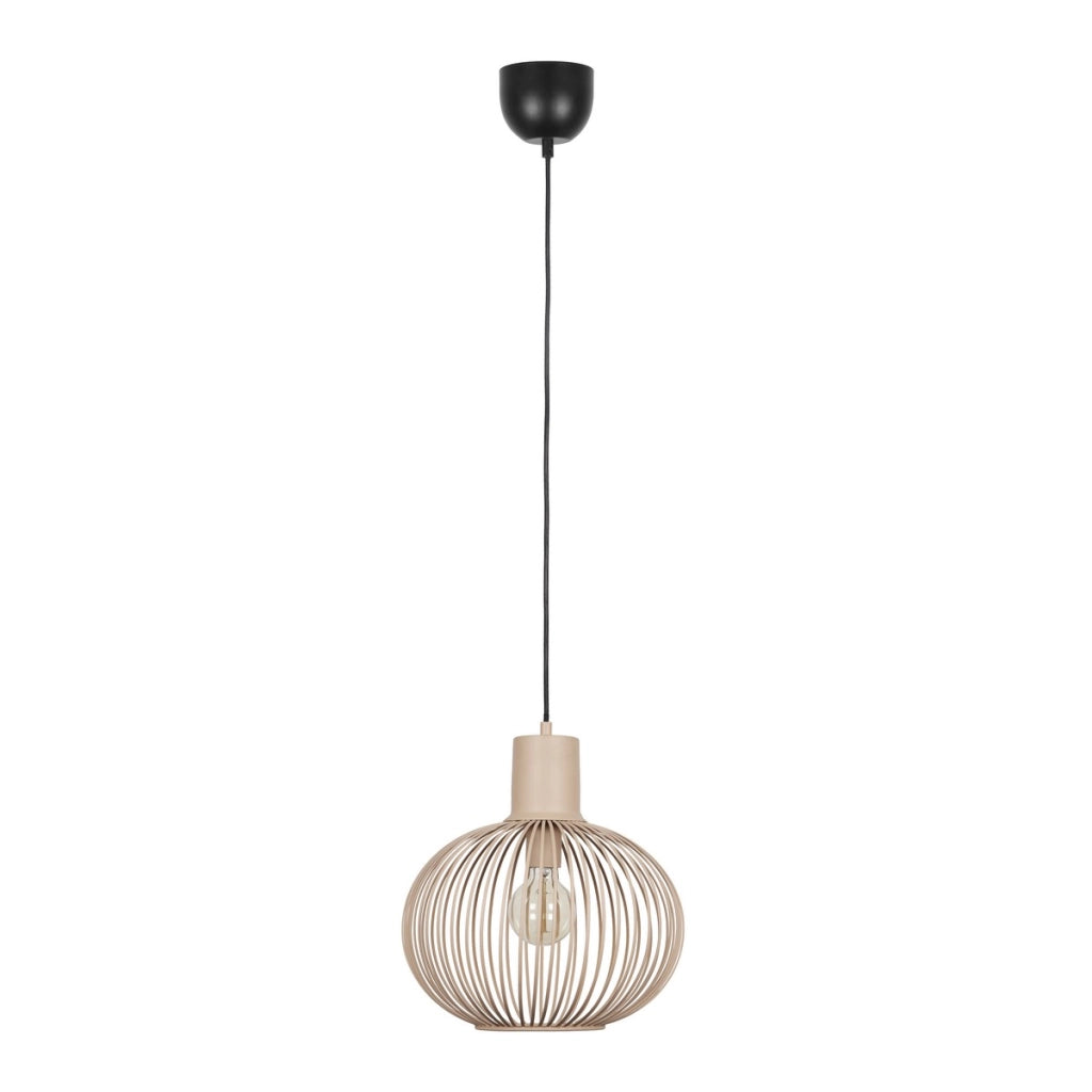 Lampada a sospensione sfera filo Ø33 sabbia E27 Trio Gila