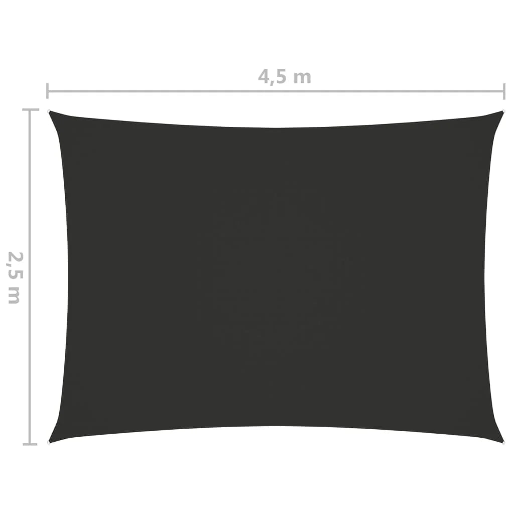 Vela ombreggiante/ombrellone rettangolare in tessuto Oxford 2,5 x 4,5 m antracite 02_0009580