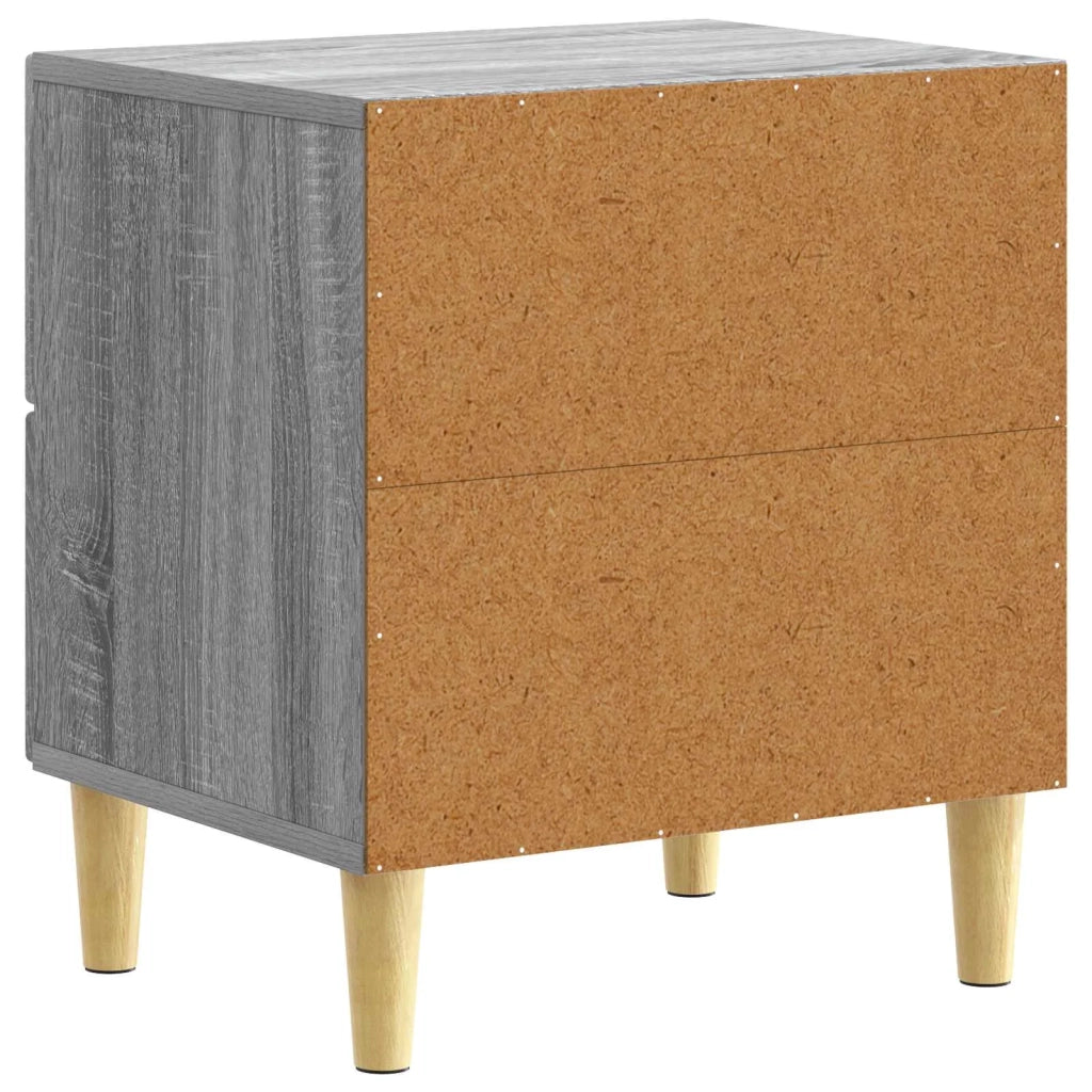 Comodino 2 pz Sonoma grigio 43 x 34,5 x 48 cm 894998