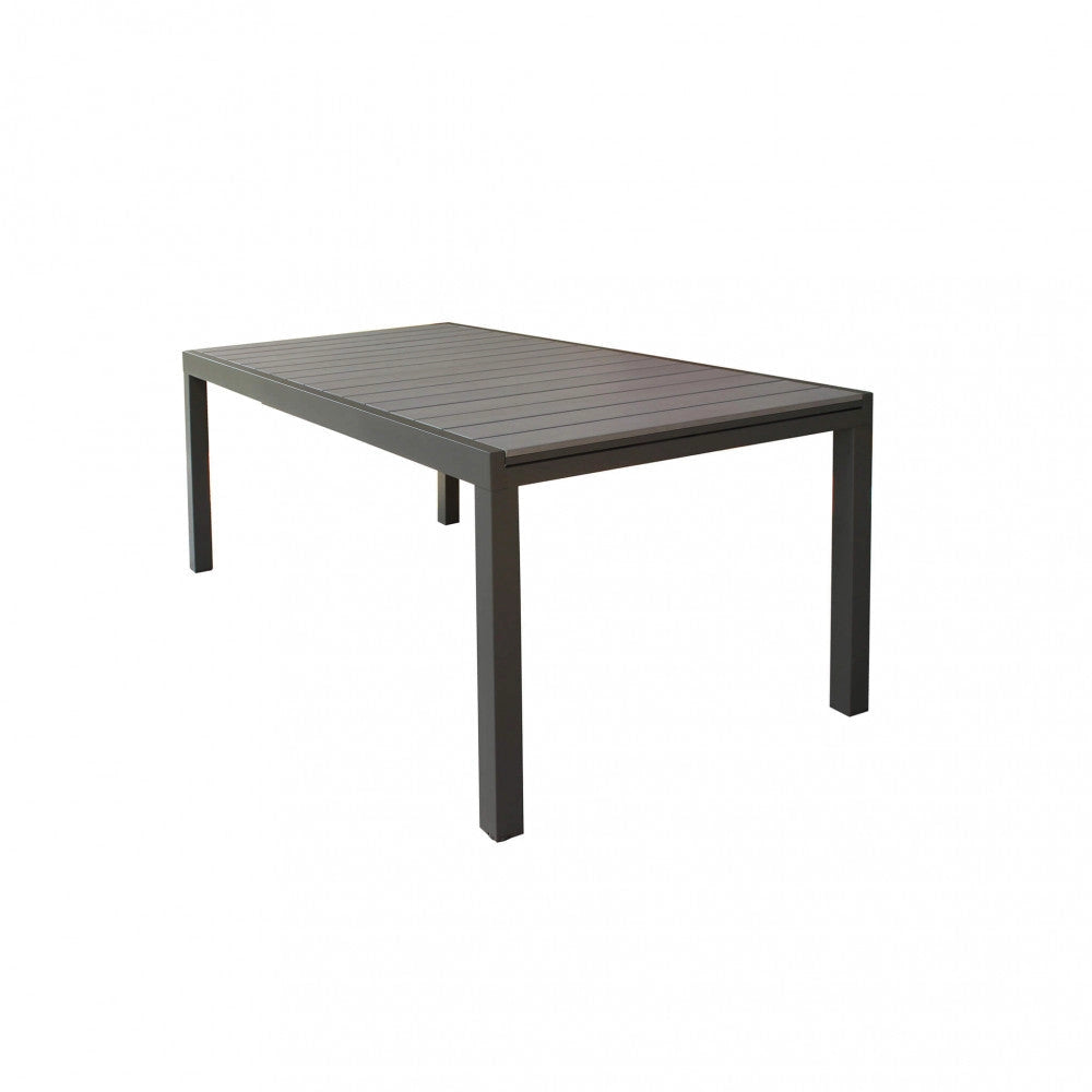 Tavolo Allungabile Pental 180/240x100x73 h cm in Alluminio Taupe