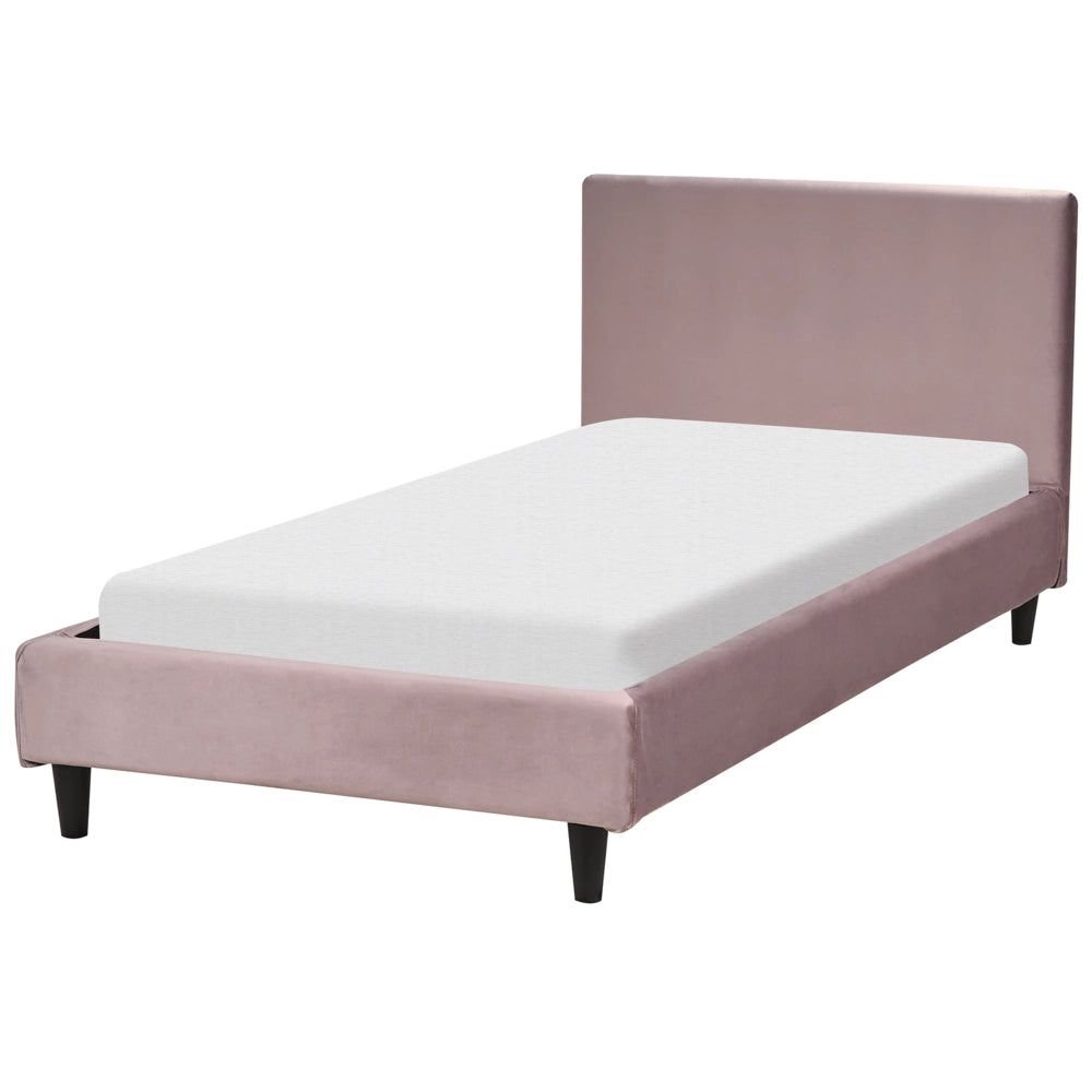 Fodera per telaio letto in velluto rosa 90 x 200 cm Sfoderabile Lavabile stile retrò