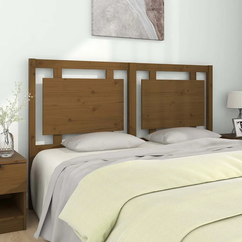 Testiera per Letto ambra 155,5x4x100 cm Legno Massello di Pino 817948