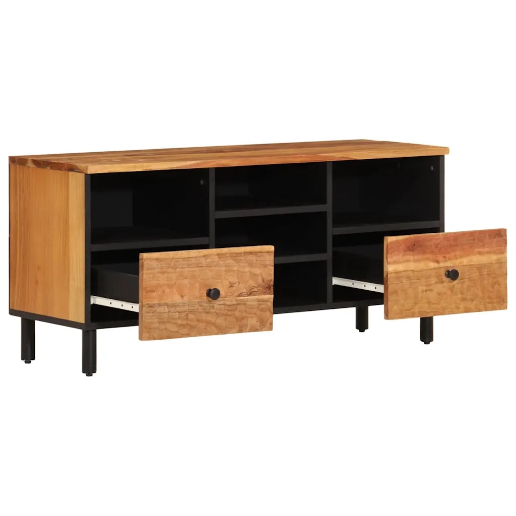 Mobile Porta TV 100x33x46 cm in Legno Massello di Acacia 356873
