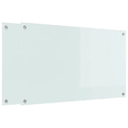 Set di 2 paraschizzi da cucina in vetro temperato resistente al calore 100 x 60 cm stile moderno bianco 02_0056293