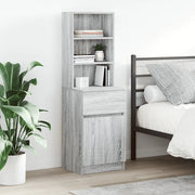 vidaXL Comodino Grigio Sonoma 39x35x125 cm in Legno Multistrato