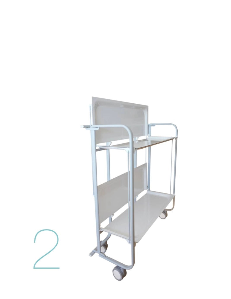 Carrello da cucina pieghevole grigio con ruote BAUHAUS 2 ripiani