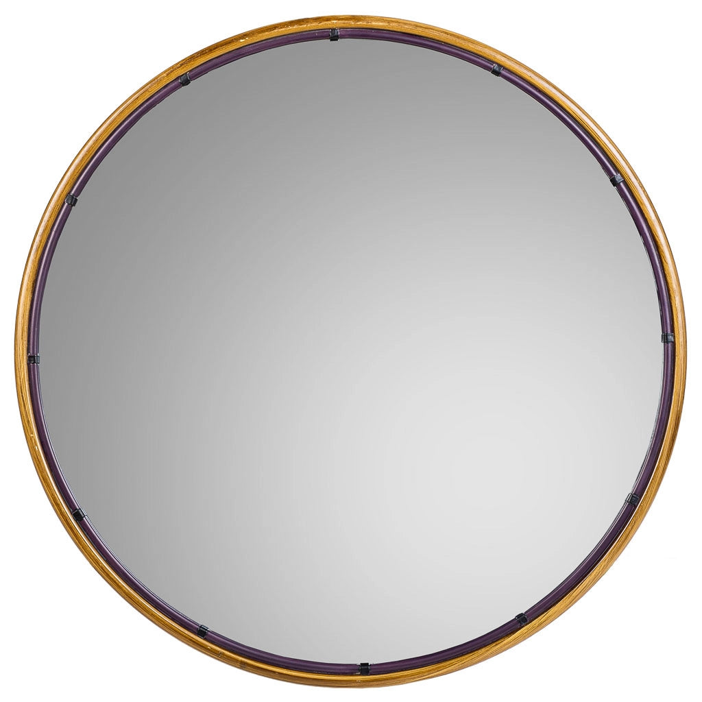 Specchio da parete in metallo dorato 61x2,5x61h