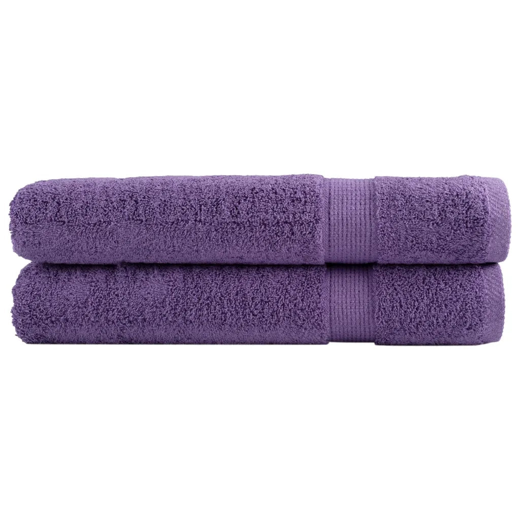 Asciugamani Premium SOLUND 2 pz Viola 100x200 cm 600 g/m² 137365