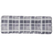 Cuscino per pallet | Cuscini per sedie a Quadri Grigi 120x40x12 cm in Tessuto