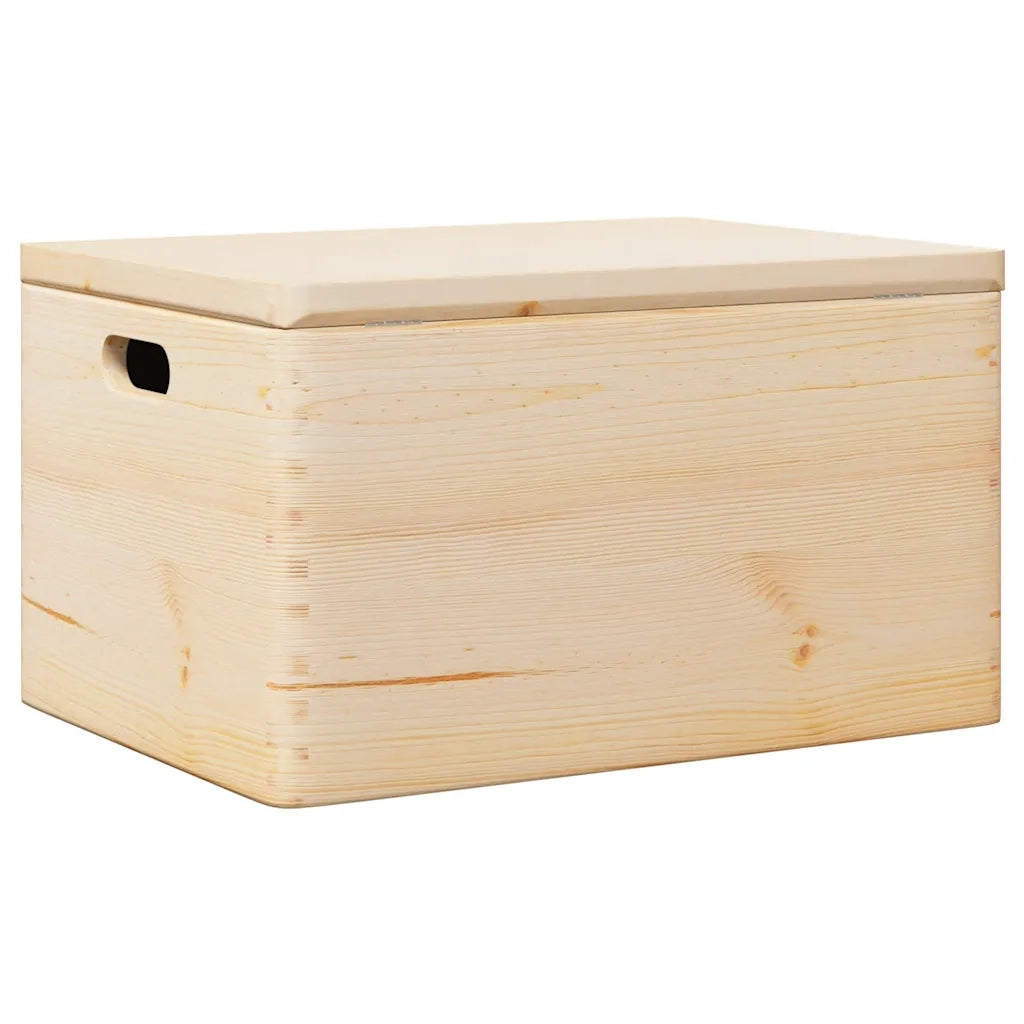 Scatola in Legno con Coperchio&Manici 40x30x23 cm Legno di Pino 4017392