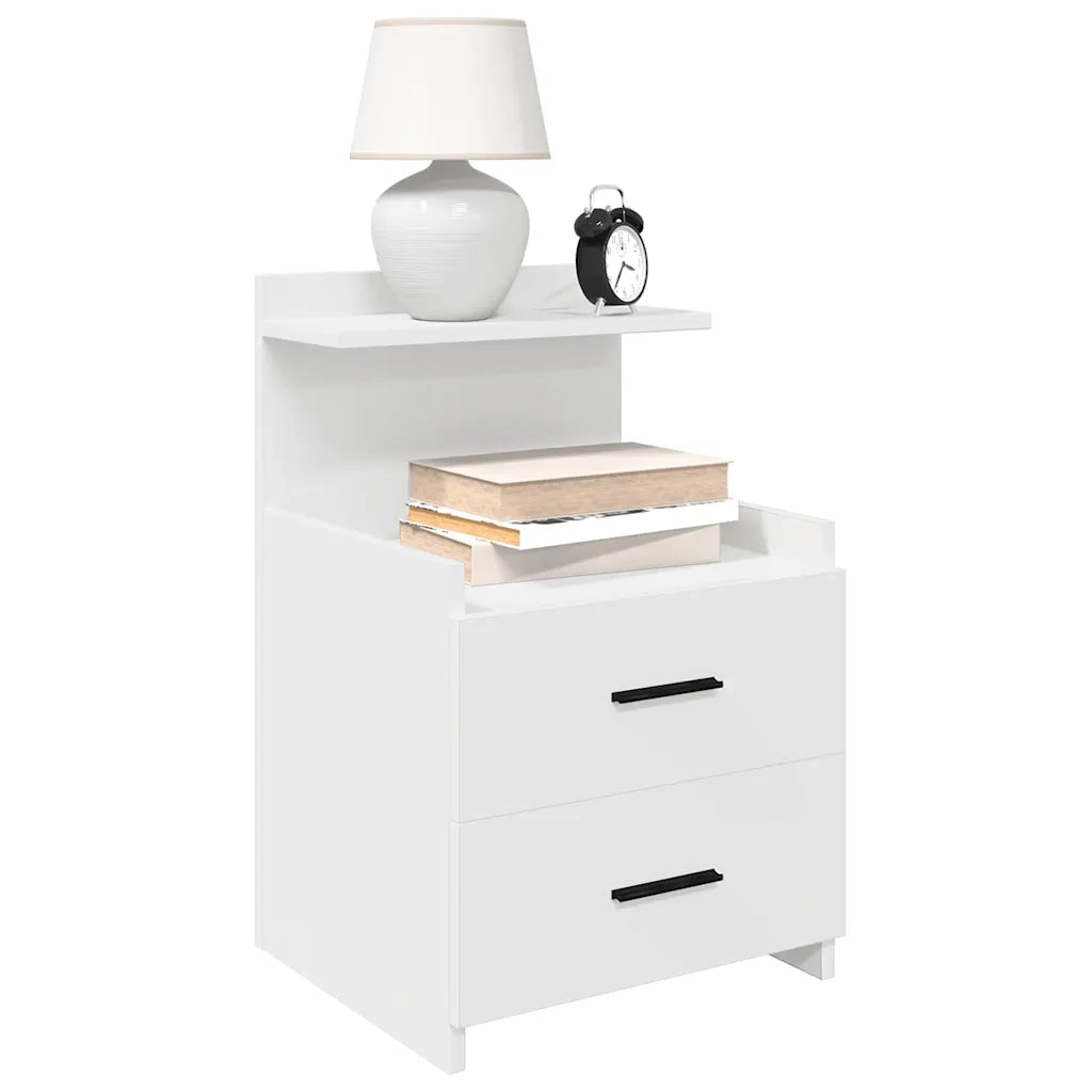 vidaXL Comodino con 2 Cassetti Bianco 40x36,5x62 cm