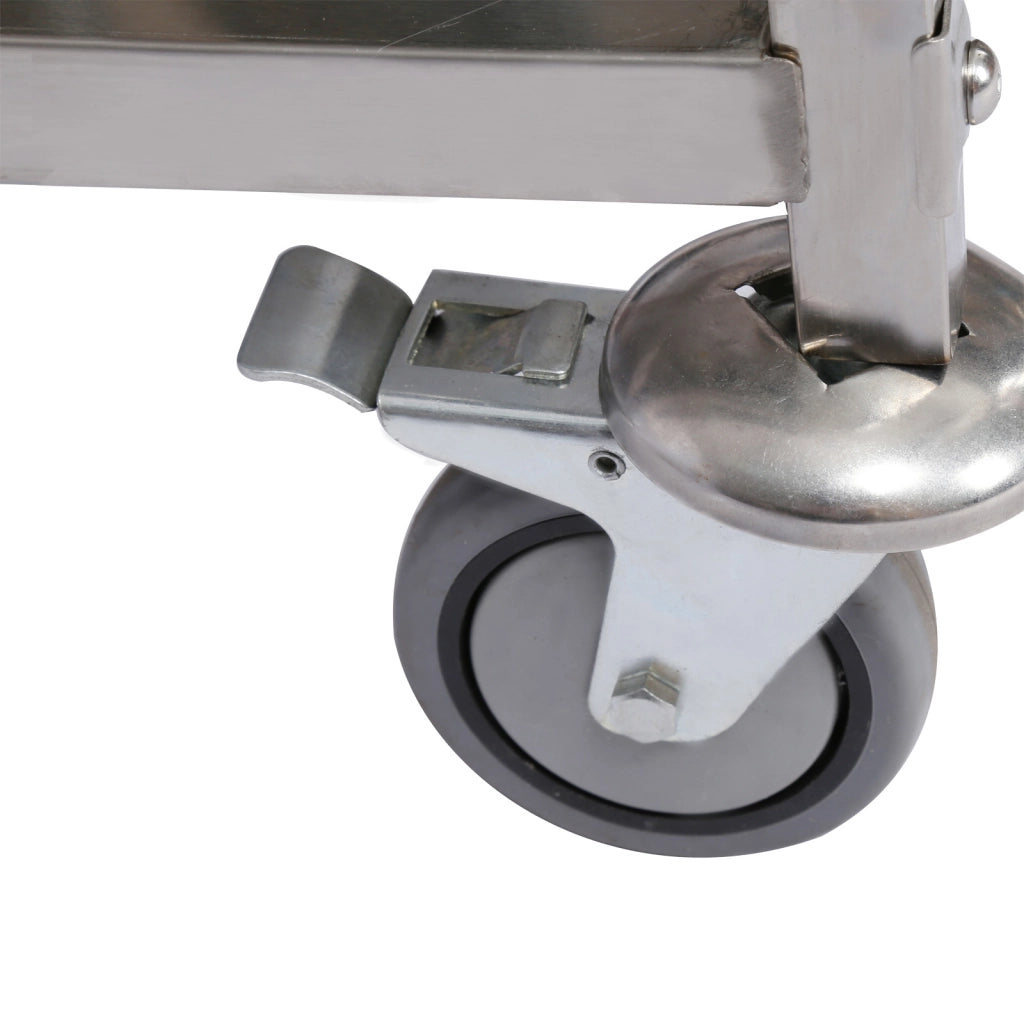 Carrello portavivande in acciaio inox 3 ripiani freni max 150kg Carrello da cucina