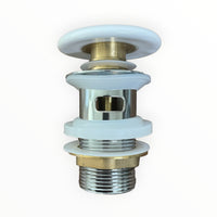 Piletta click clack da 1 1/4 con troppo pieno, e tappo in ceramica