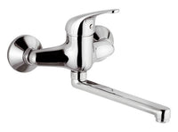 Miscelatore monocomando lavello a parete bocca girevole.