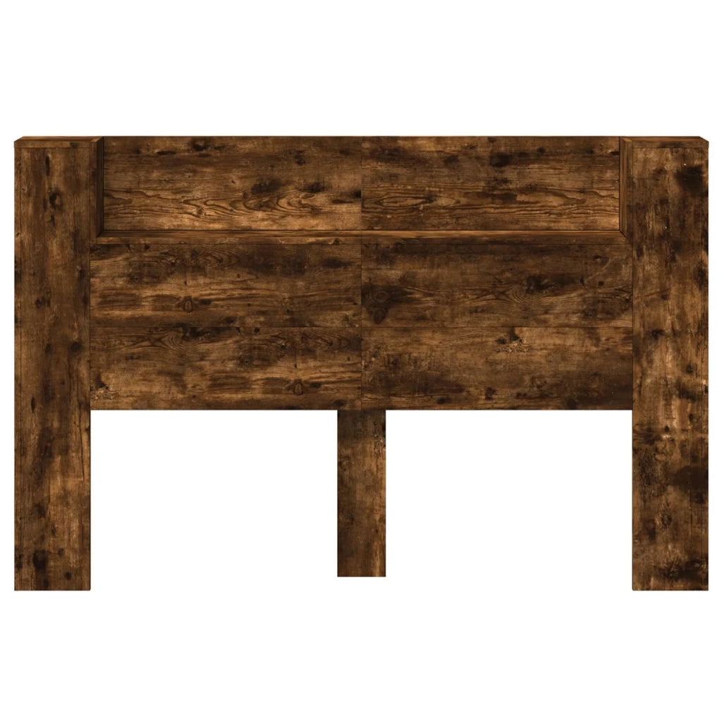 Testiera | Testata con Mobile e LED Quercia Affumicata Legno multistrato