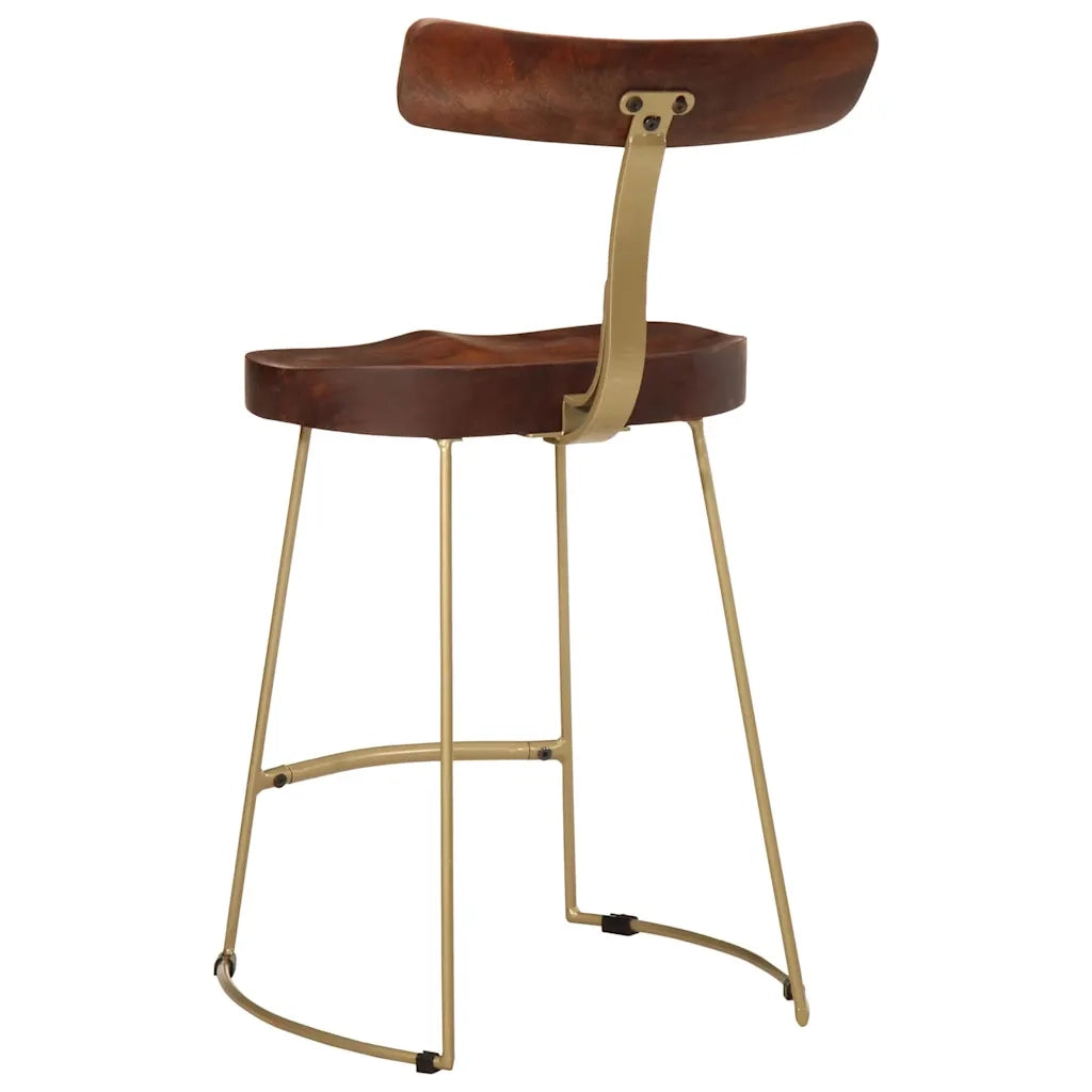 Sgabelli da Bar 2 pz 49x43x79 cm in Legno Massello di Mango 4013520