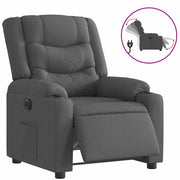 Poltrona | Sedia Relax Elettrica Reclinabile Grigio Scuro in Tessuto