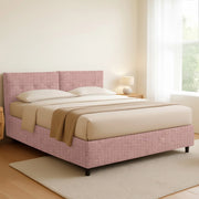 Derby, Letto Matrimoniale Sfoderabile Made in Italy, Rosa