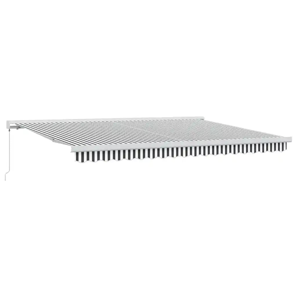 Tenda Retrattile Antracite e Bianca 4,5x3 m Tessuto e Alluminio 3216126