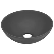 Lavabo da bagno rotondo diametro 28 cm ceramica grigio scuro 02_0002725