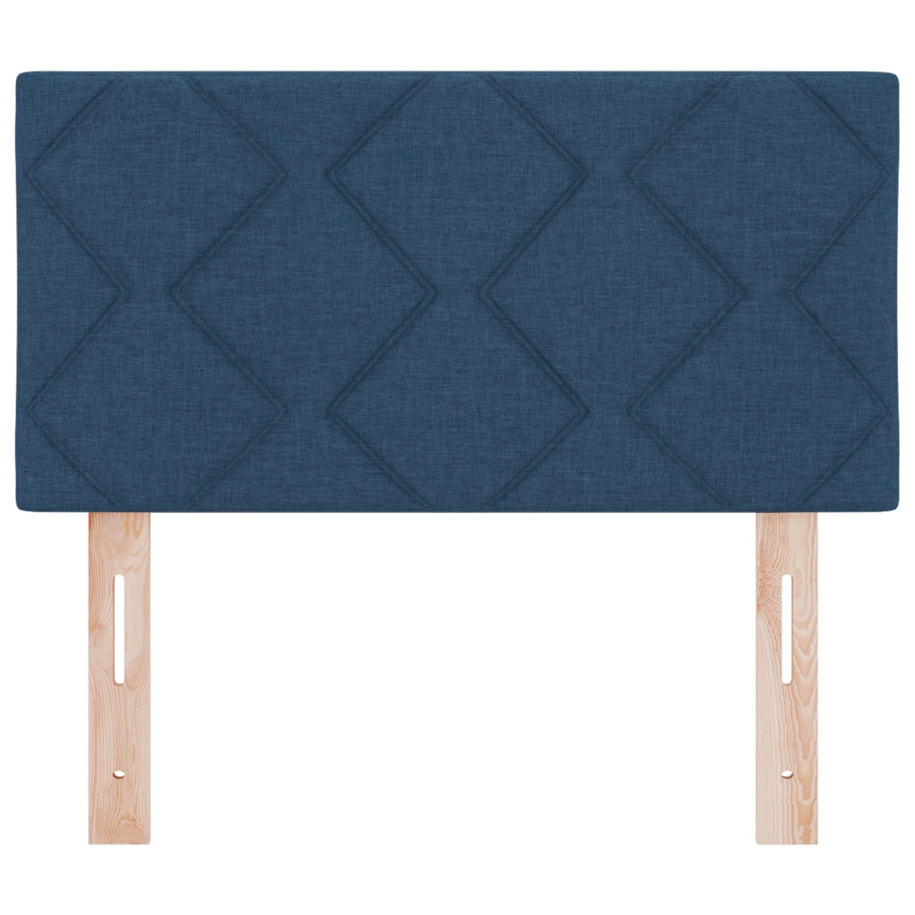Testiera  Design Blocchi Diamante Blu 80 cm Tessuto