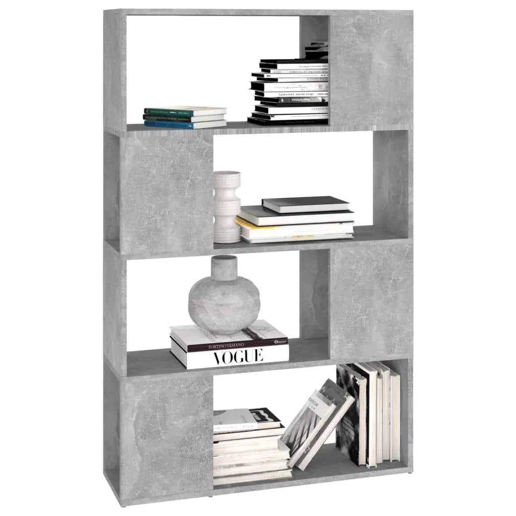 Libreria/Divisorio Grigio Cemento 80x24x124,5 cm in Truciolato 809138