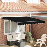 Tenda Retrattile Nero 350 x 250 cm Poliestere e Acciaio 3330325