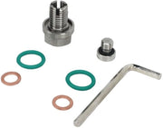 Set di riparazione per olio - Acciaio inossidabile - Pluggo di scarico dell'olio - O-ring - Gomma sigillante - Inclusa chiave a ingranaggi