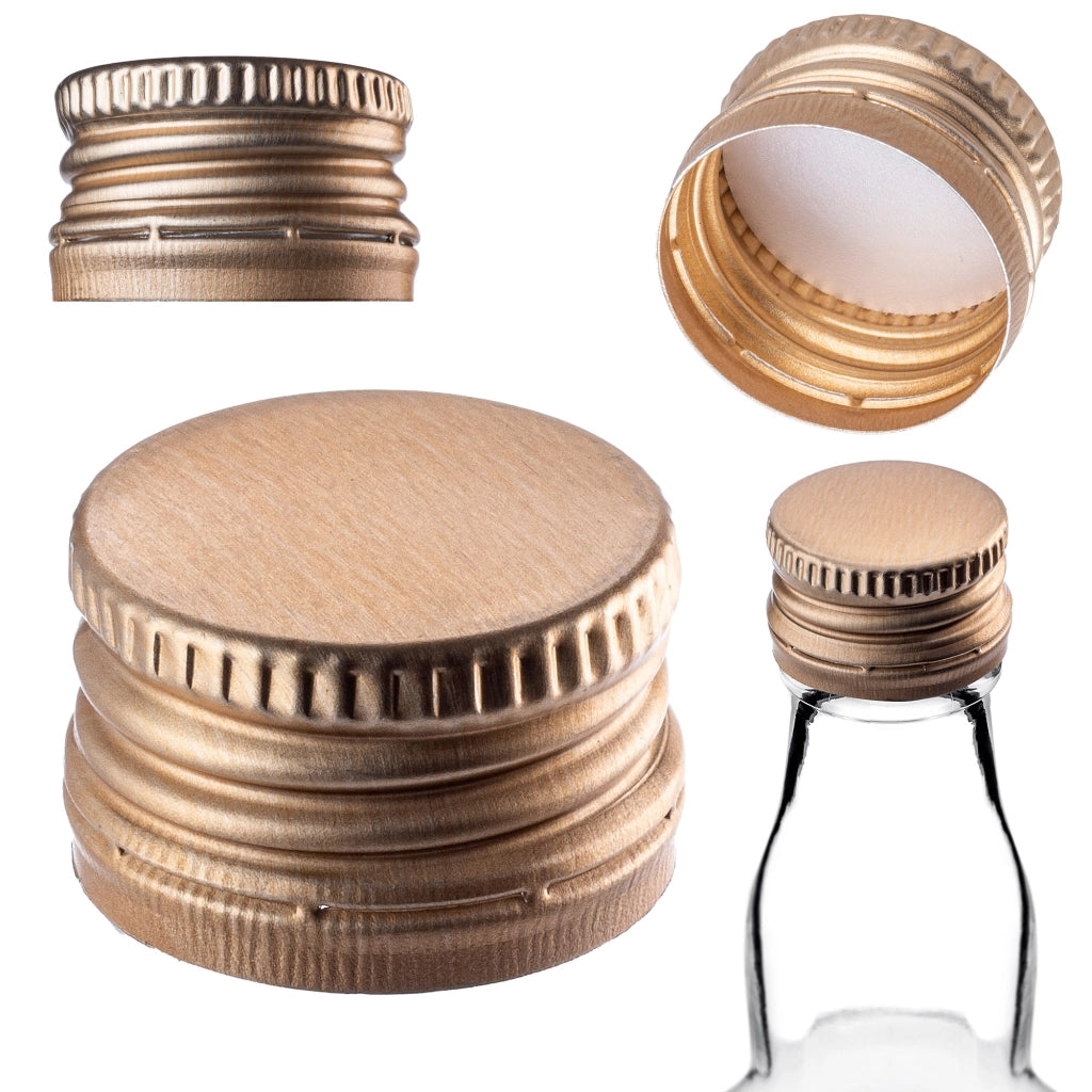 Tappi per bottiglie KADAX Fi28, tappi a vite, 10 pezzi, colore oro.