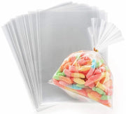 Confezioni in cellofan trasparenti - 100 pezzi - Formato A4 35 x 22 cm - Adesivi con striscia di adesivo - Sacchetti in cellofan trasparenti Ziplock