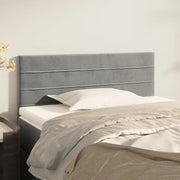 Testiera-Testata Decorativa Grigio Chiaro 90x5x78/88 cm in Velluto 741647