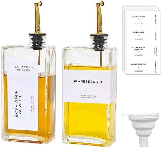 Dispensatore di Olio d'Olive in Vetro - 500 Millilitri - Contenitore Stiloso - Accessorio Cucina