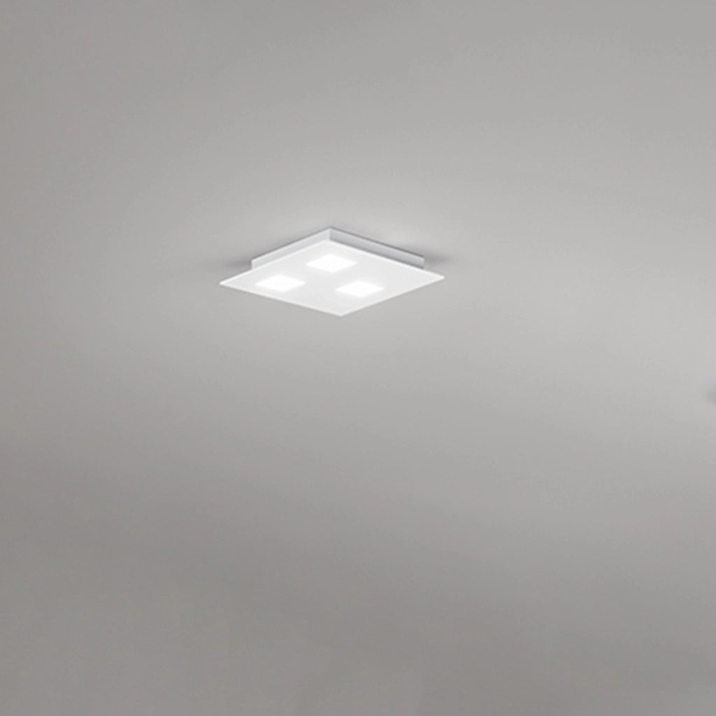 Plafoniera Moderna Pixel Metallo Bianco Acrilico 3 Luci Gx53