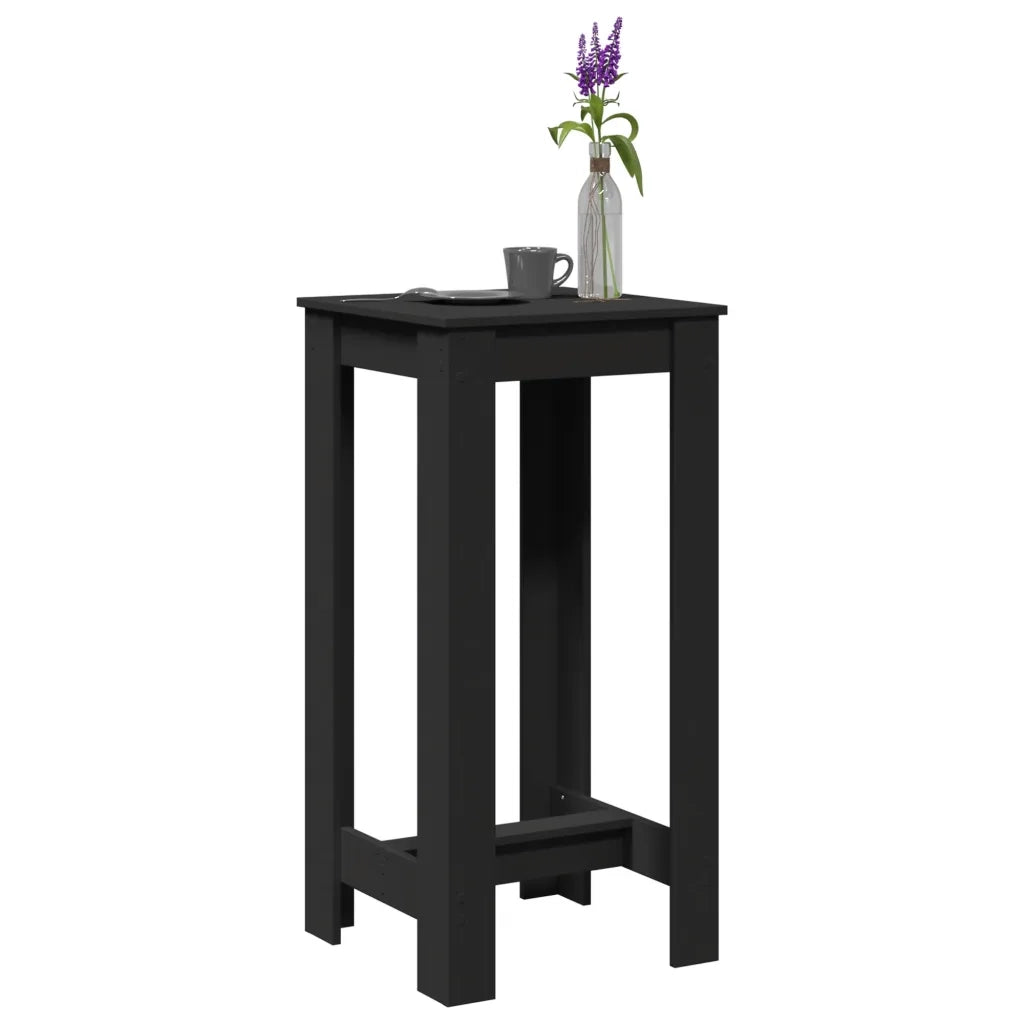Tavolo da Bar Nero 51x50x103,5 cm in Legno Multistrato 854401