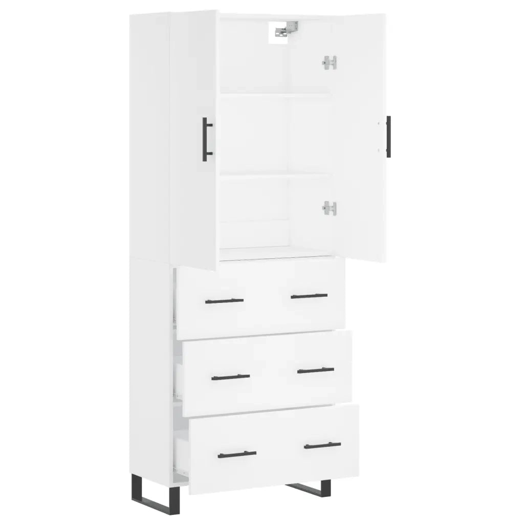 Credenza Bianca 69,5x34x180 cm in Legno Multistrato 3195867