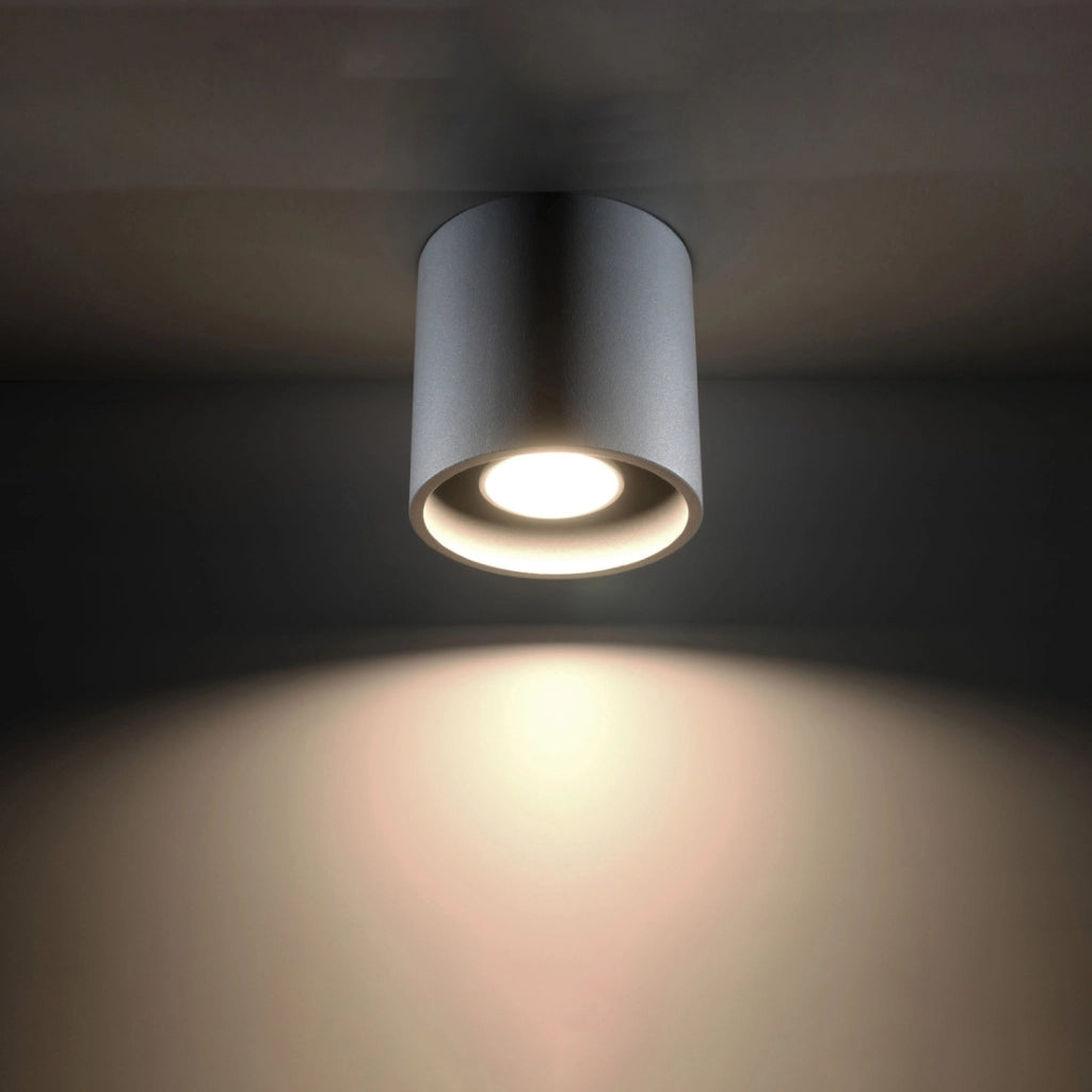 Faretto soffitto RONDEO 1 luce grigio metallo GU10 Pure Lume