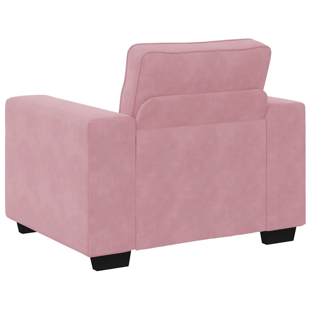 Set di Divani 3 pz con Cuscini rosa in Velluto 3324670