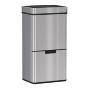 Cestino Cucina 72L con Sensore Movimento Apertura Automatica 3 Compartimenti ¨C Zephmum ¨C 42x30x81 cm Grigio