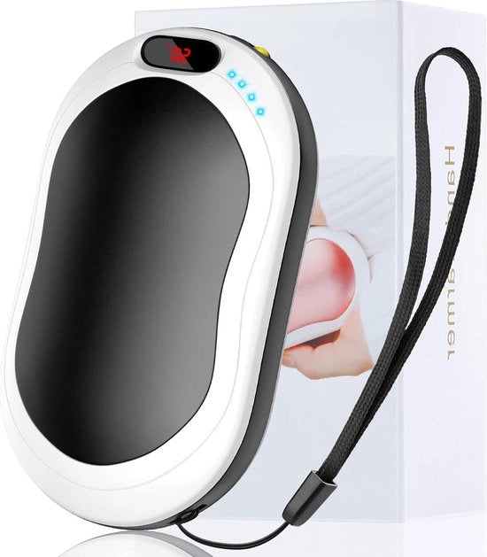 Handwarmer Riscaldabile 10000mAh - 3 Livelli di Riscaldamento - Handwarmer Riscaldabile Riciclabile - Powerbank USB - Regali d'Inverno - Escursioni Campeggio - Esterno - Uomo Donna.