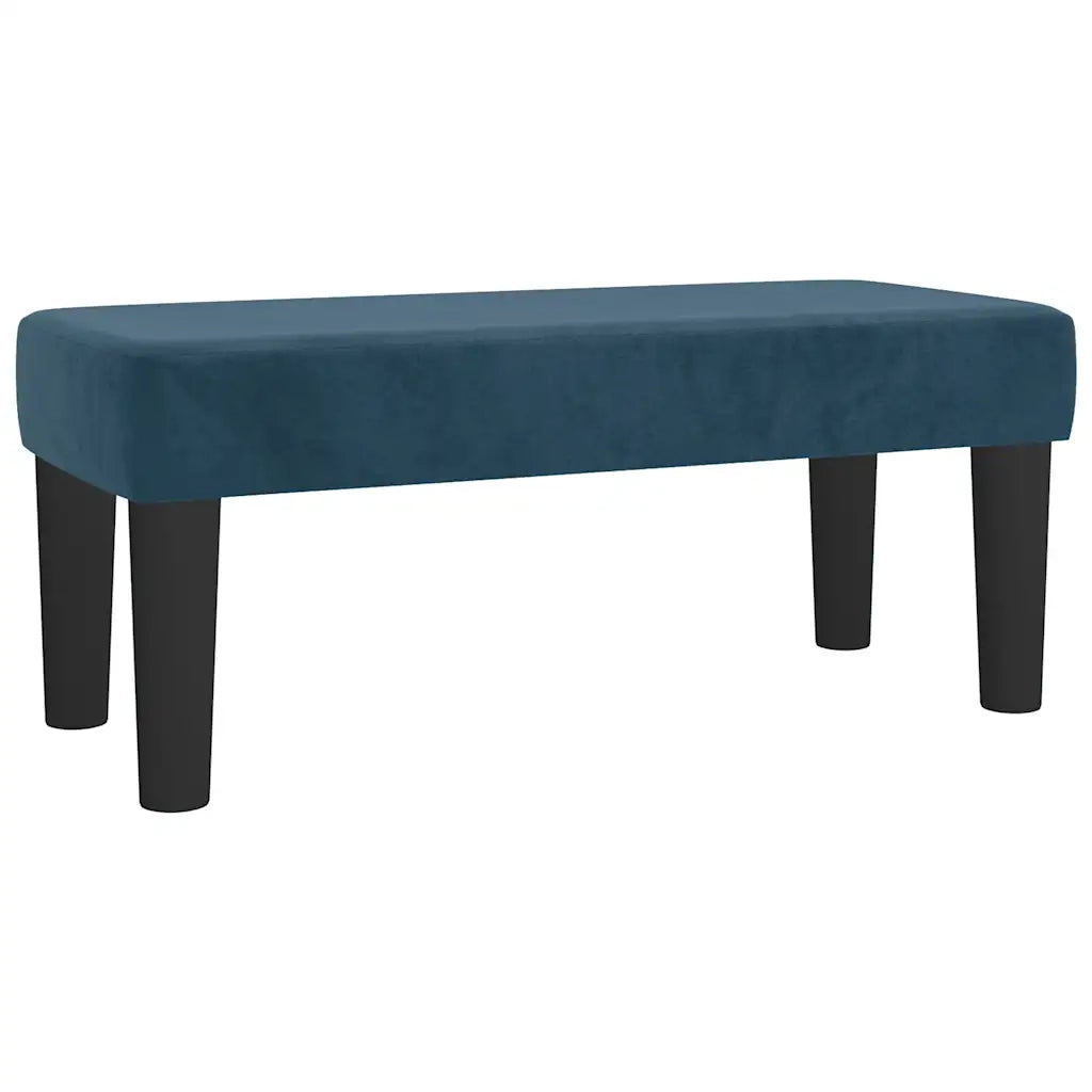 Giroletto a Molle con Materasso Blu Scuro 90x190 cm in Velluto